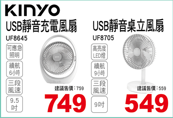 USB靜音充電風扇