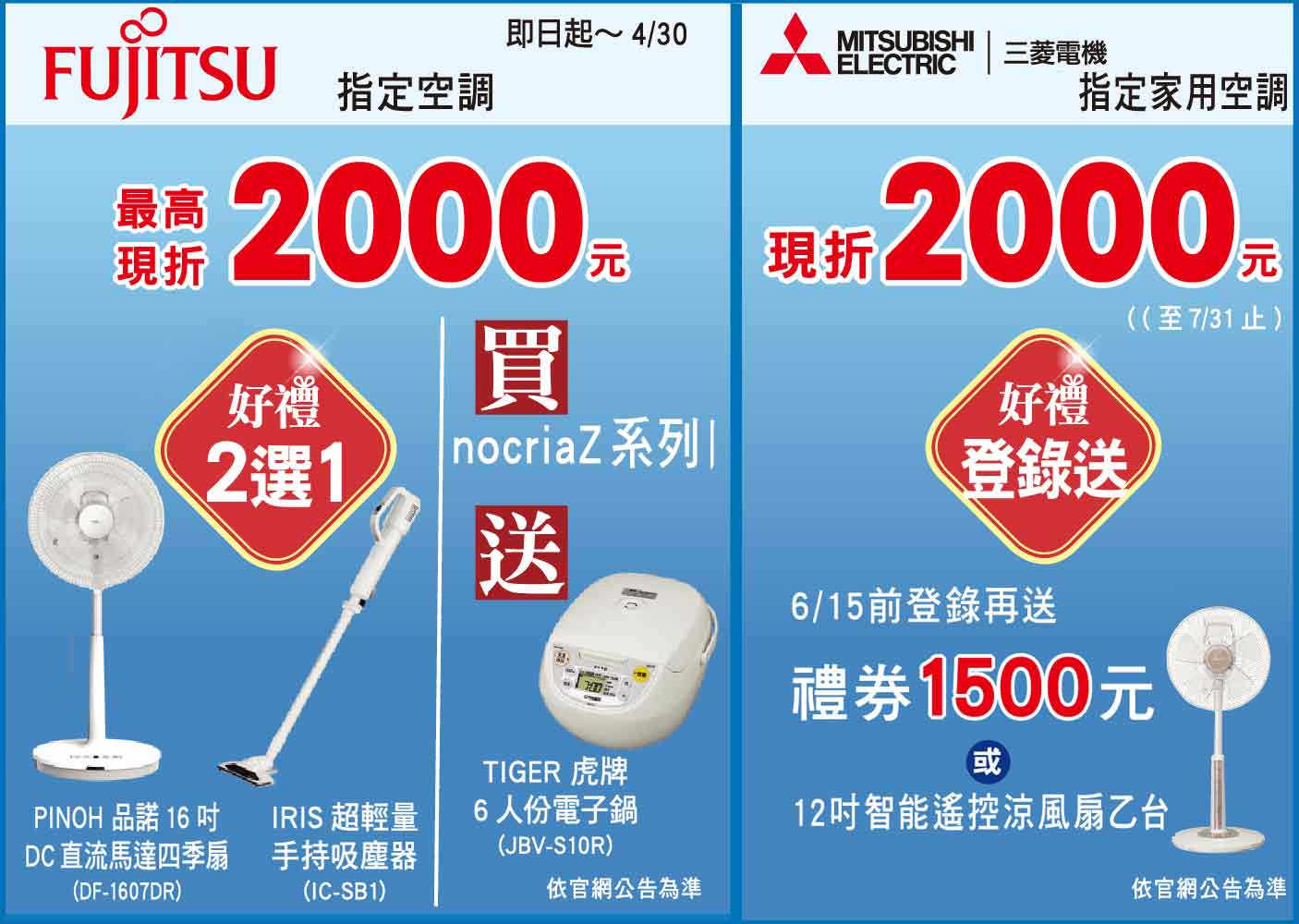 現折2000元