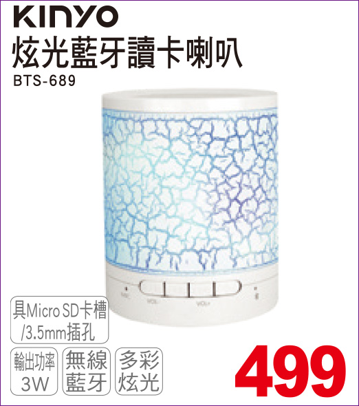 KINYO炫光藍牙讀卡喇叭