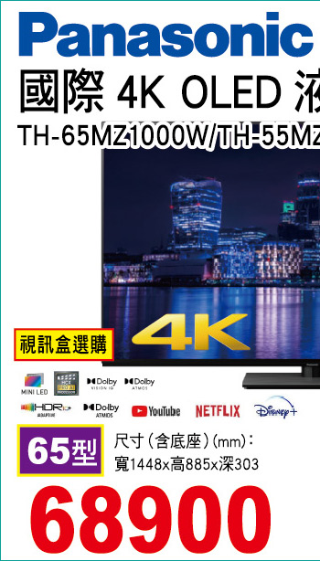 國際4KOLED液晶顯示器65