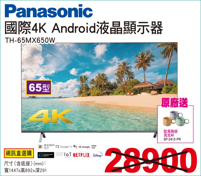 國際4KAndroid液晶顯示器65